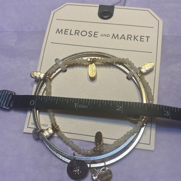 NWT Bangle Bracelets 2 Solid & 1
Stretch, 4 Charms, Nickel Free for Nordstrom - Picture 4 of 6